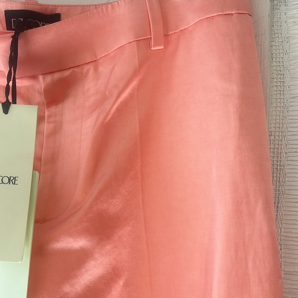 Del Core Pants Woman peach satin pant size 42 NWT - Picture 10 of 11